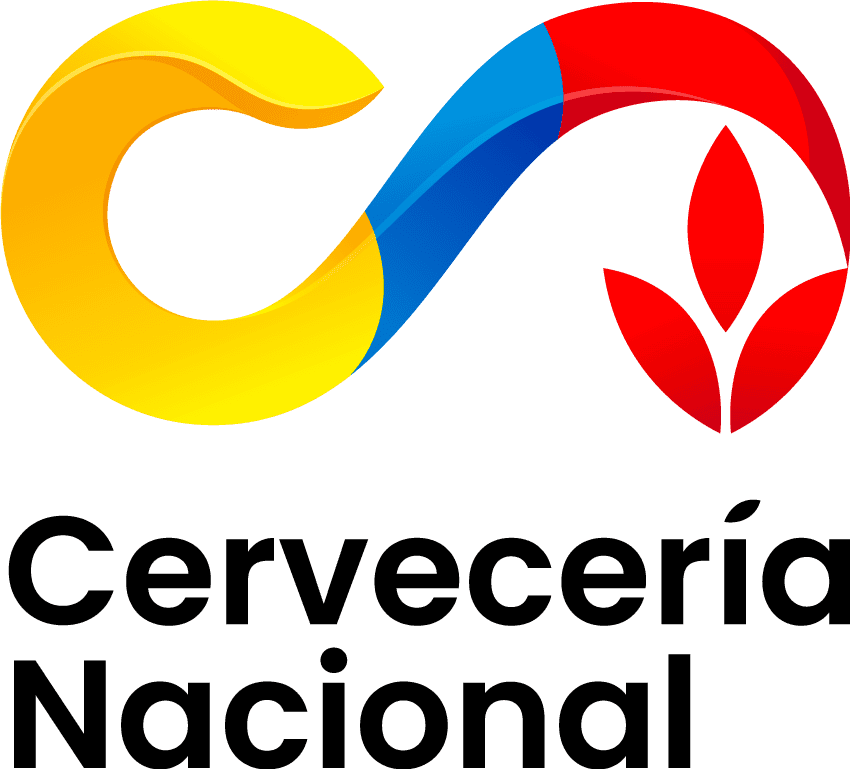 A colorful logo combining yellow, blue, and red elements with a stylized letter "C" and a leaf-like design on the right, embodying the vibrant spirit of Cervecería Nacional, Ecuador's renowned brewery.